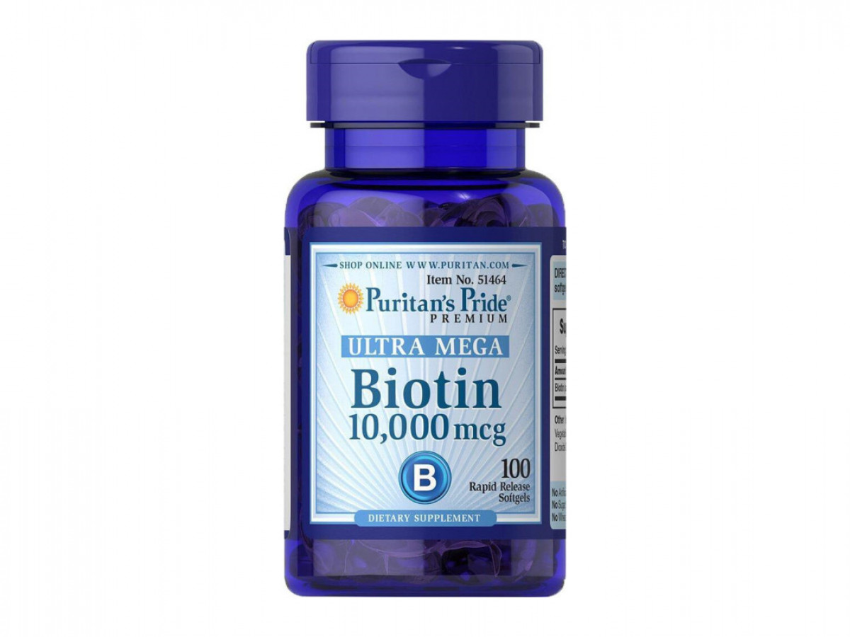 Биотин, Biotin, Puritan's Pride, 10000 мкг, 100 капсул