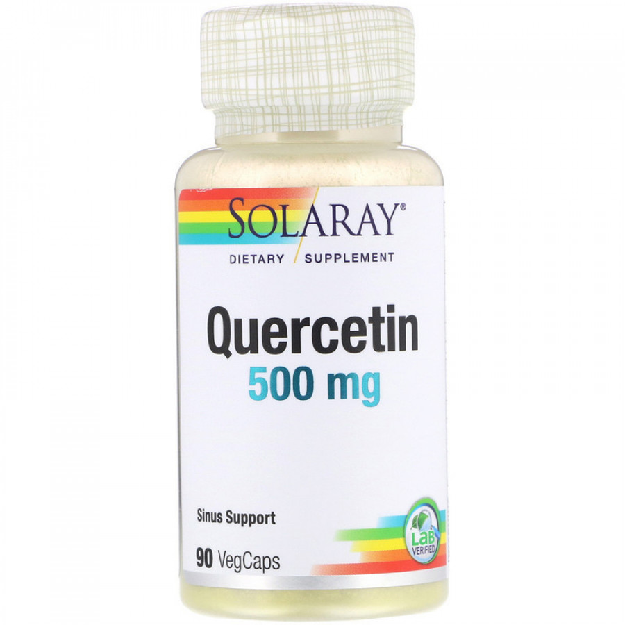 Кверцетин "Quercetin" 500 мг, Solaray, 90 капсул