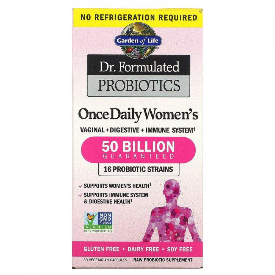 Пробиотики для женщин "Dr. Formulated Probiotic's Once Daily Women's" Garden Of Life, 50 млрд КОЕ, 30 капсул