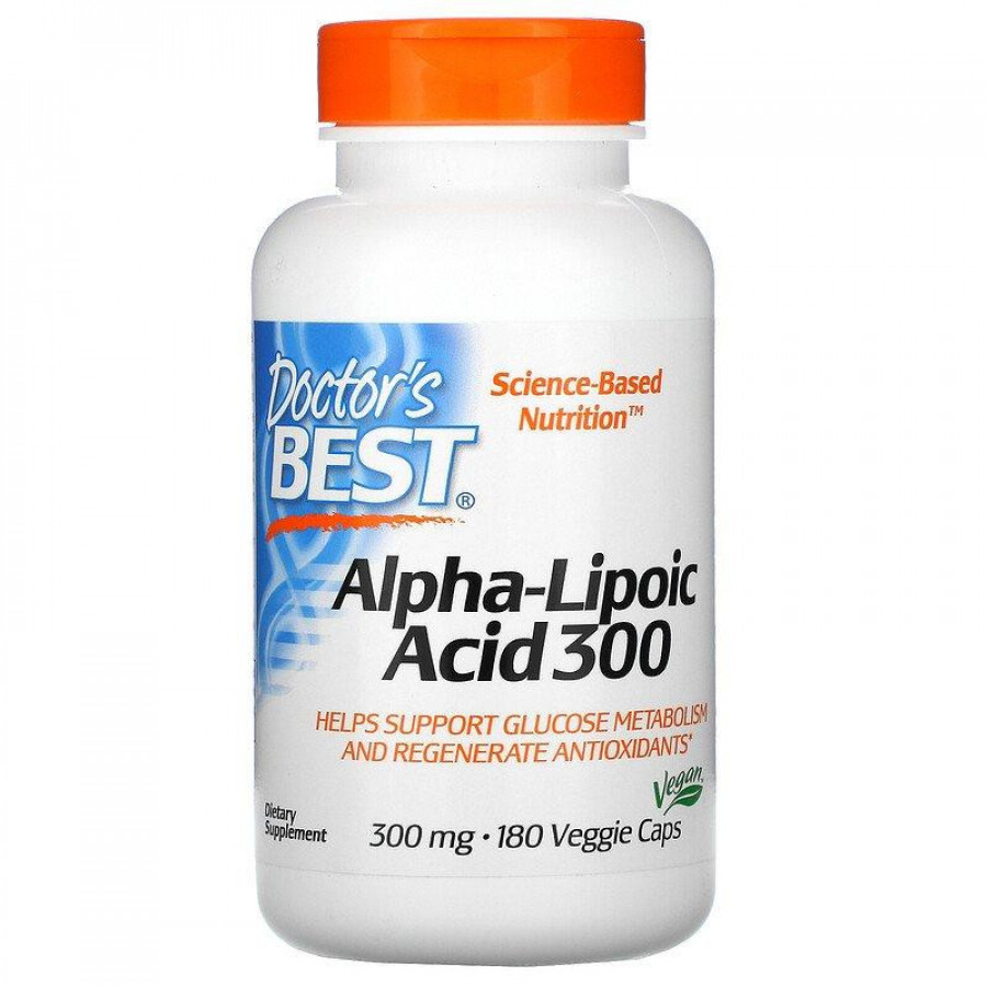 Альфа-липоевая кислота "Alpha-Lipoic Acid" Doctor's Best, 300 мг, 180 капсул