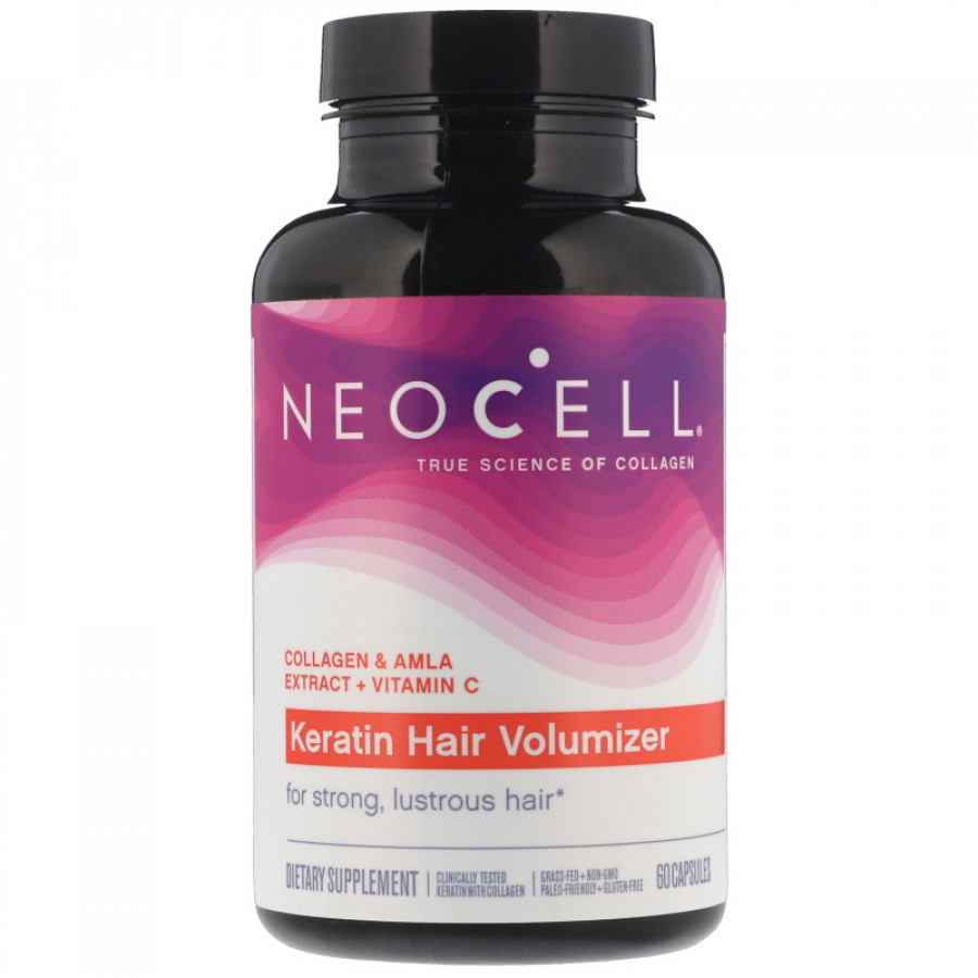 Коллаген и кератин "Keratin Hair Volumizer" Neocell, для объема волос, 60 капсул
