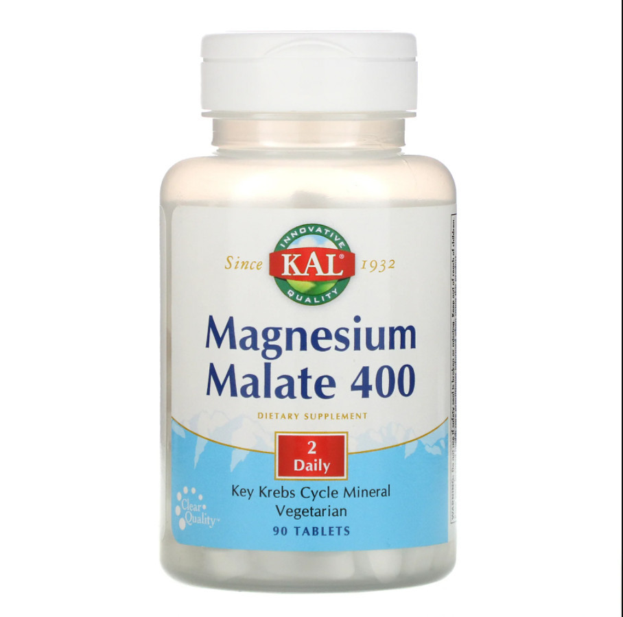 Магний малат "Magnesium Malate" Kal, 400 мг, 90 таблеток