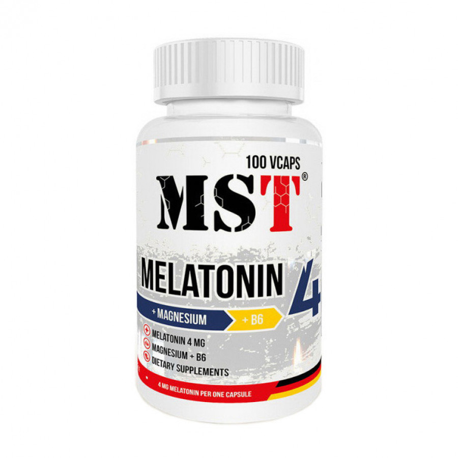 Мелатонин с витамином В6 и магнием "Melatonin" MST, 4 мг, 100 капсул