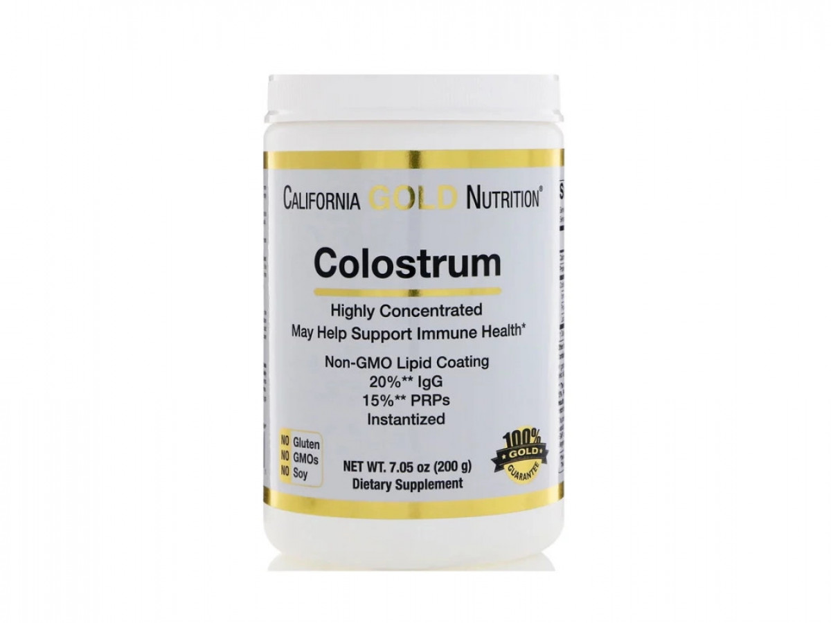 Colostrum, California Gold Nutrition, молозиво в порошке концентрированное, 200 г