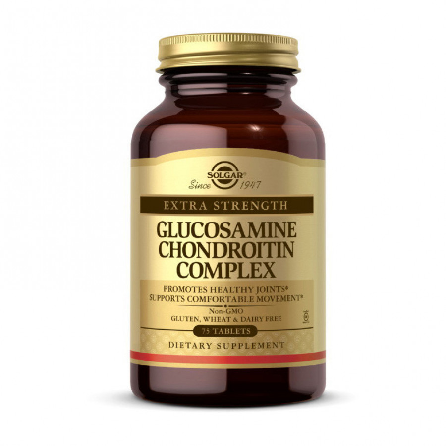 Комплекс глюкозамина и хондроитина "Glucosamine Chondroitin Complex" Solgar, 75 таблеток