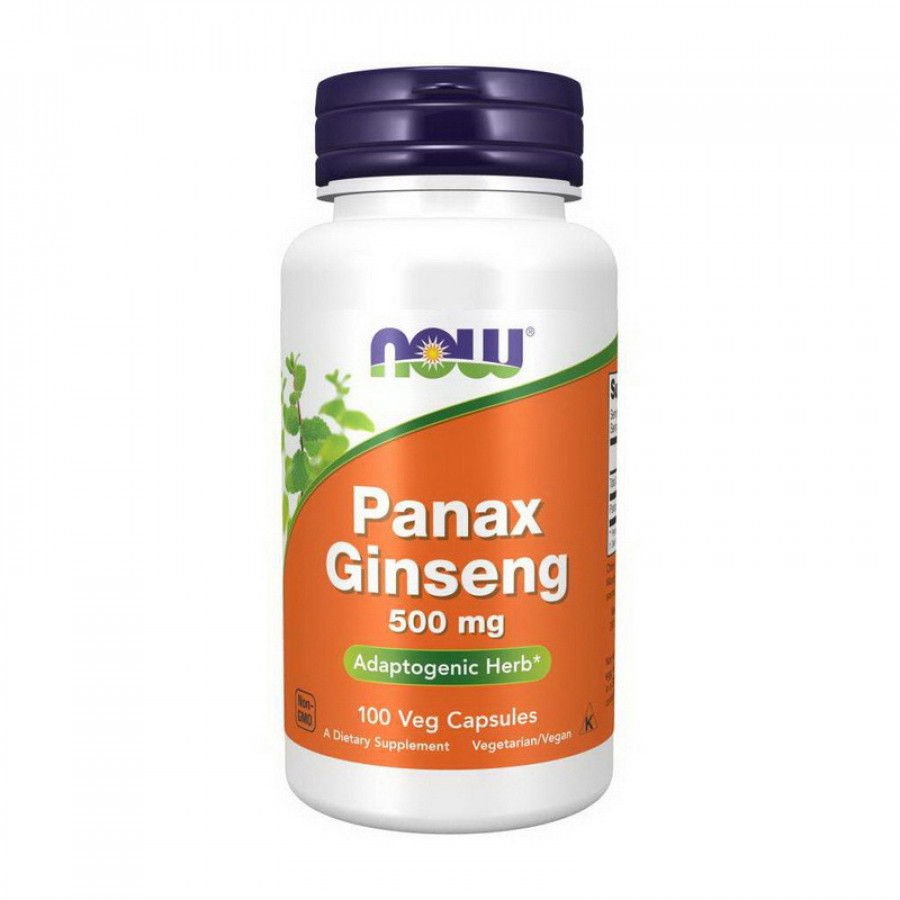 Добавка с корнем женьшеня "Panax Ginseng" Now Foods, 500 мг, 100 капсул