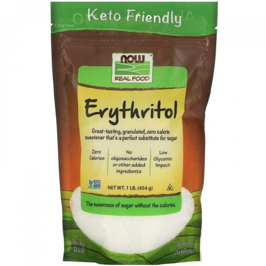 Эритрит "Erythritol", Now Foods, Real Food, 454 г