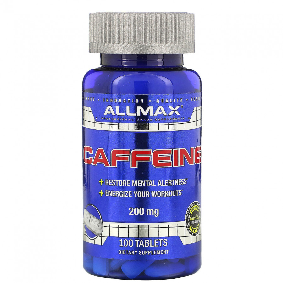 Кофеин, 200 мг, ALLMAX Nutrition, 100 таблеток