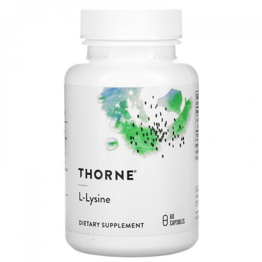 L-лизин "L-Lysine" Thorne Research, 500 мг, 60 капсул