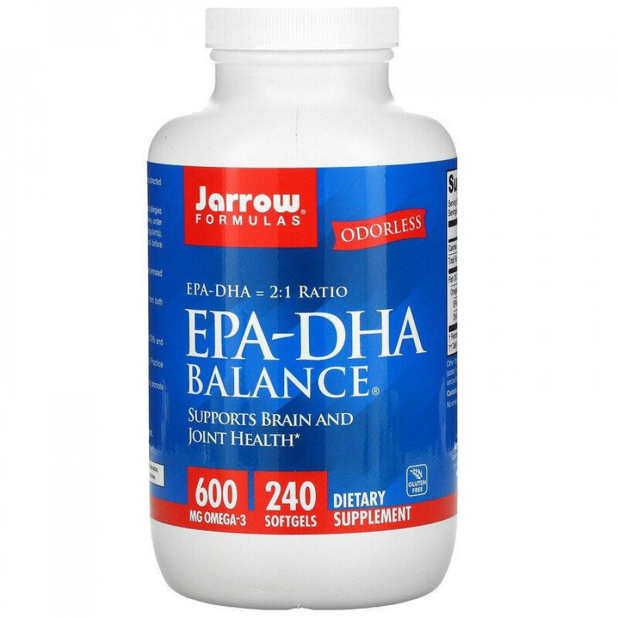 Омега-3, EPA-DHA Balance, Jarrow Formulas, 600 мг, 240 капсул