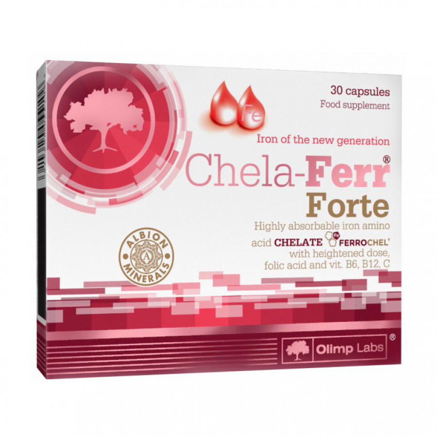 Магний бисглицинат с железом и витамином В6 "Chela-Ferr Forte" OLIMP, 30 капсул