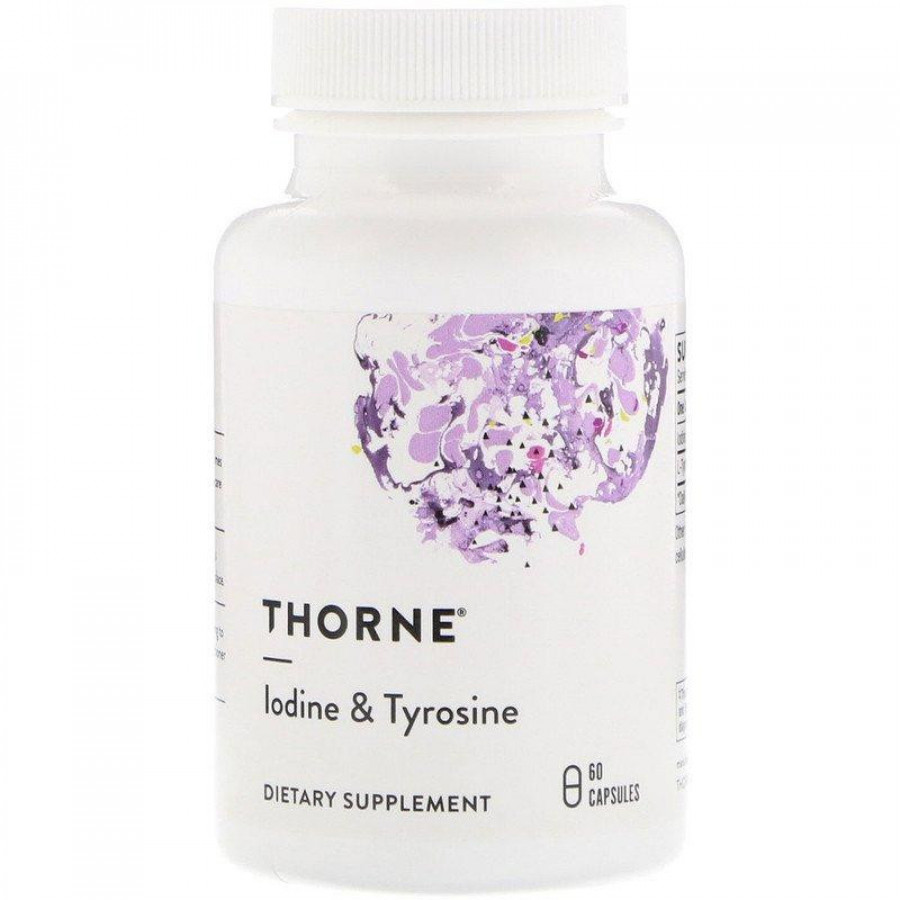 Йод и тирозин "Iodine & Tyrosine" Thorne Research, 60 капсул