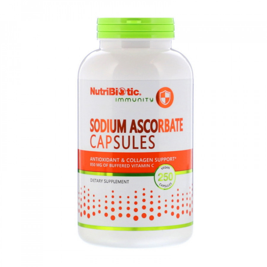 Sodium ascorbate, NutriBiotic, буферизованный витамин C, 250 капсул