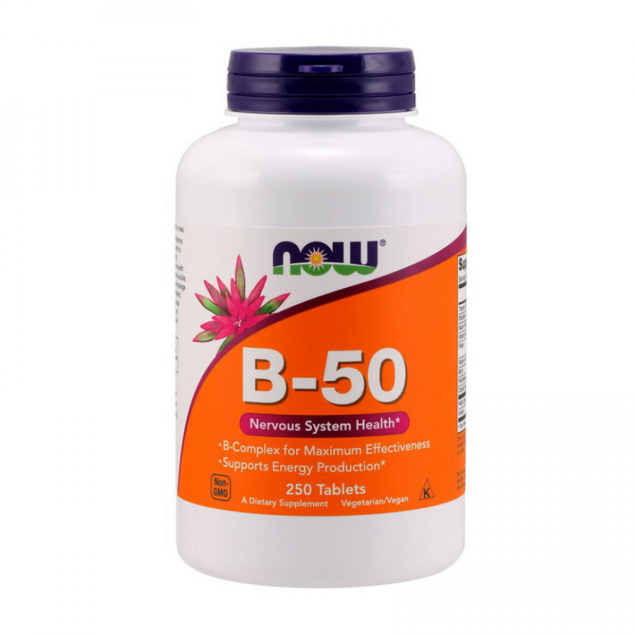Витамины группы "B-50" Now Foods, 250 таблеток