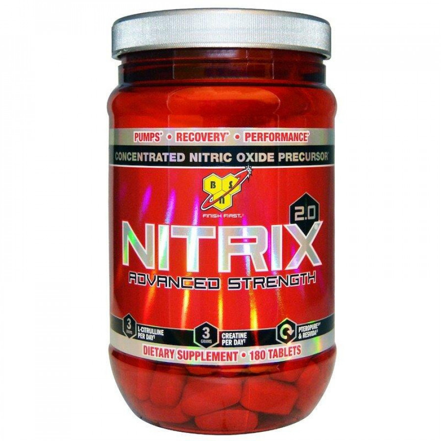Концентрированный прекурсор оксида азота "Nitrix 2.0" BSN, 180 таблеток