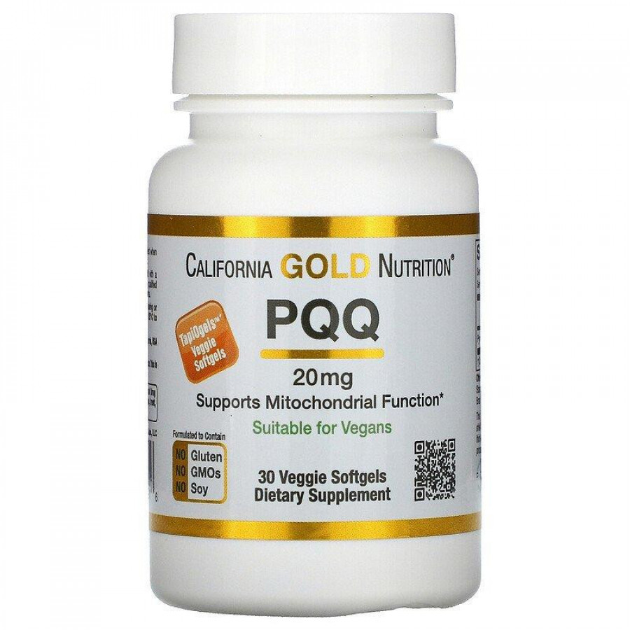 Пирролохинолинхинон, 20 мг, California Gold Nutrition, 30 капсул