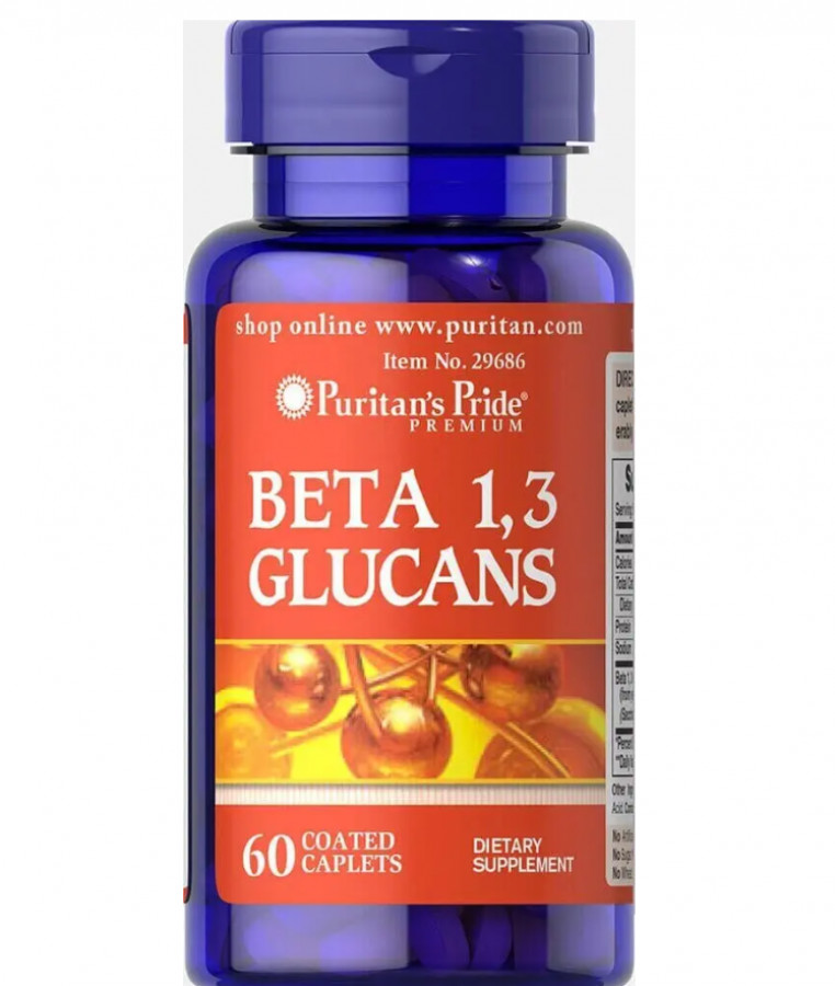 Бета глюкан Puritan's Pride (Beta Glucans) 200 мг 60 таблеток