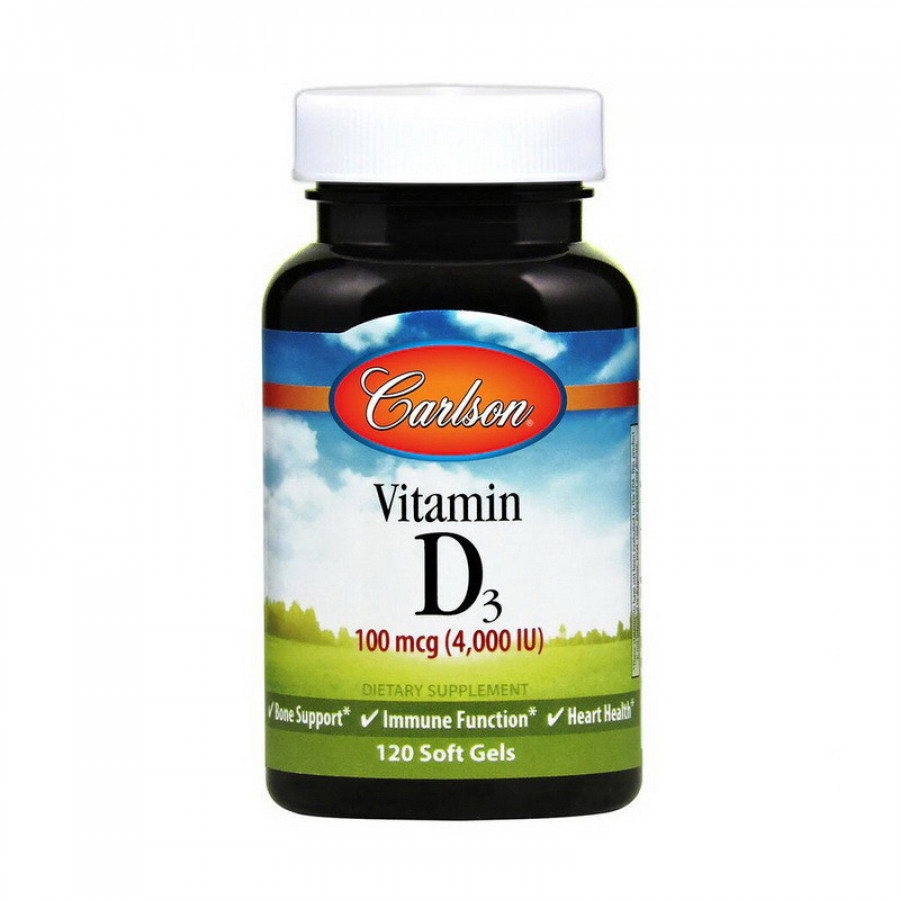 Витамин Д3 "Vitamin D3" 4000 МЕ, Carlson Labs, 120 капсул