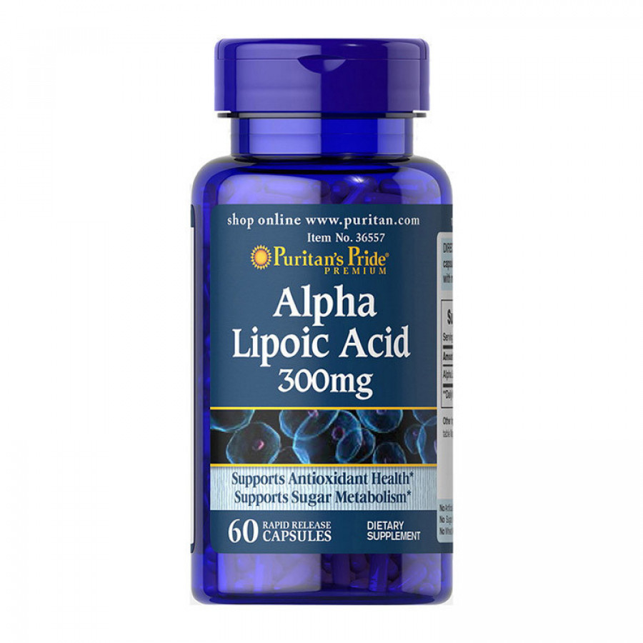 Альфа-липоевая кислота "Alpha Lipoic Acid" Puritan's Pride, 300 мг, 60 капсул