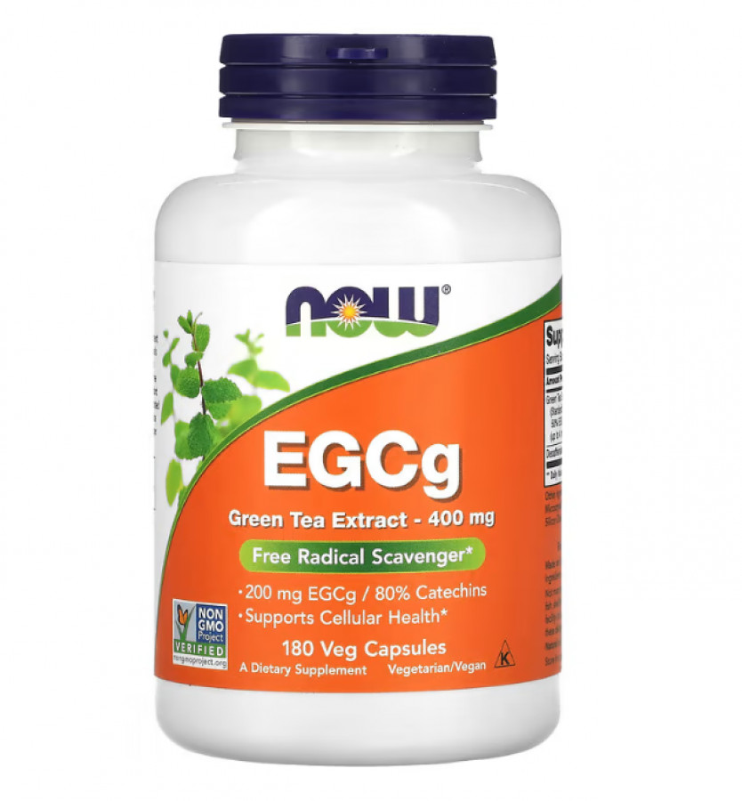 Экстракт зеленого чая Now Foods (Green Tea Extract EGCg) 400 мг 180 капсул