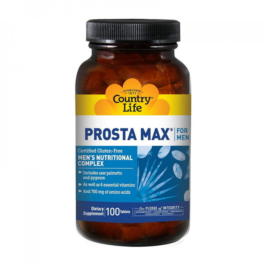 Добавка для здоровья мужчин "Prosta-Max for Men" Country Life, 100 таблеток