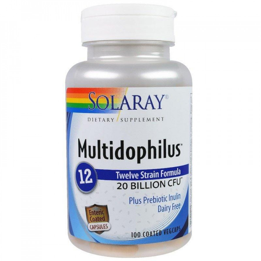 Пробиотики Multidophilus 12, Solaray, 20 млрд, 100 капсул