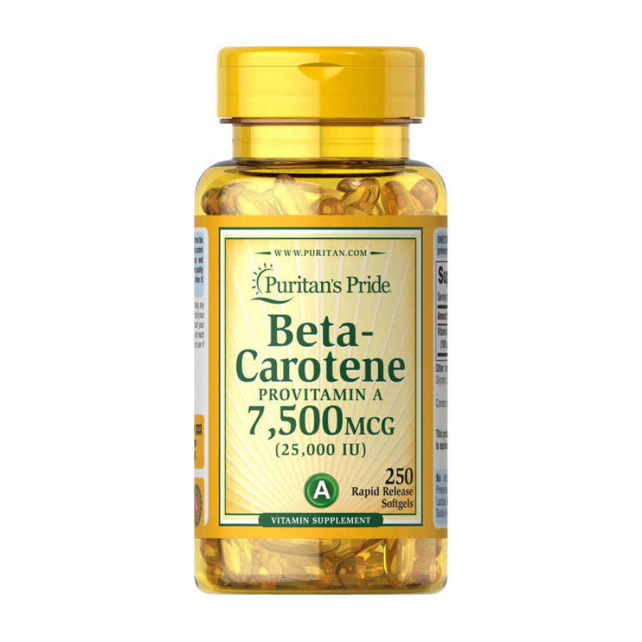 Бета-каротин Beta-Carotene 7500 мкг Puritan's Pride 250 капсул