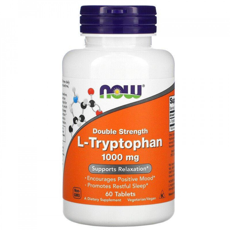 L-триптофан "L-Tryptophan" Now Foods, 1000 мг, 60 таблеток
